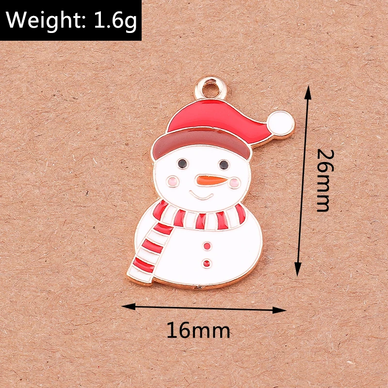 10 Stück niedliche Emaille-Schneeflocken-Anhänger für Ohrringe, Halsketten, DIY-Armbänder, Weihnachtsschmuckherstellung, Zubehör – Detail 21