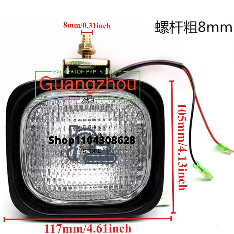 Excavator Parts Work Lights Cab Dome Lights Spotlights Headlights For Kubota U15 20 30 155 161 163 165 183