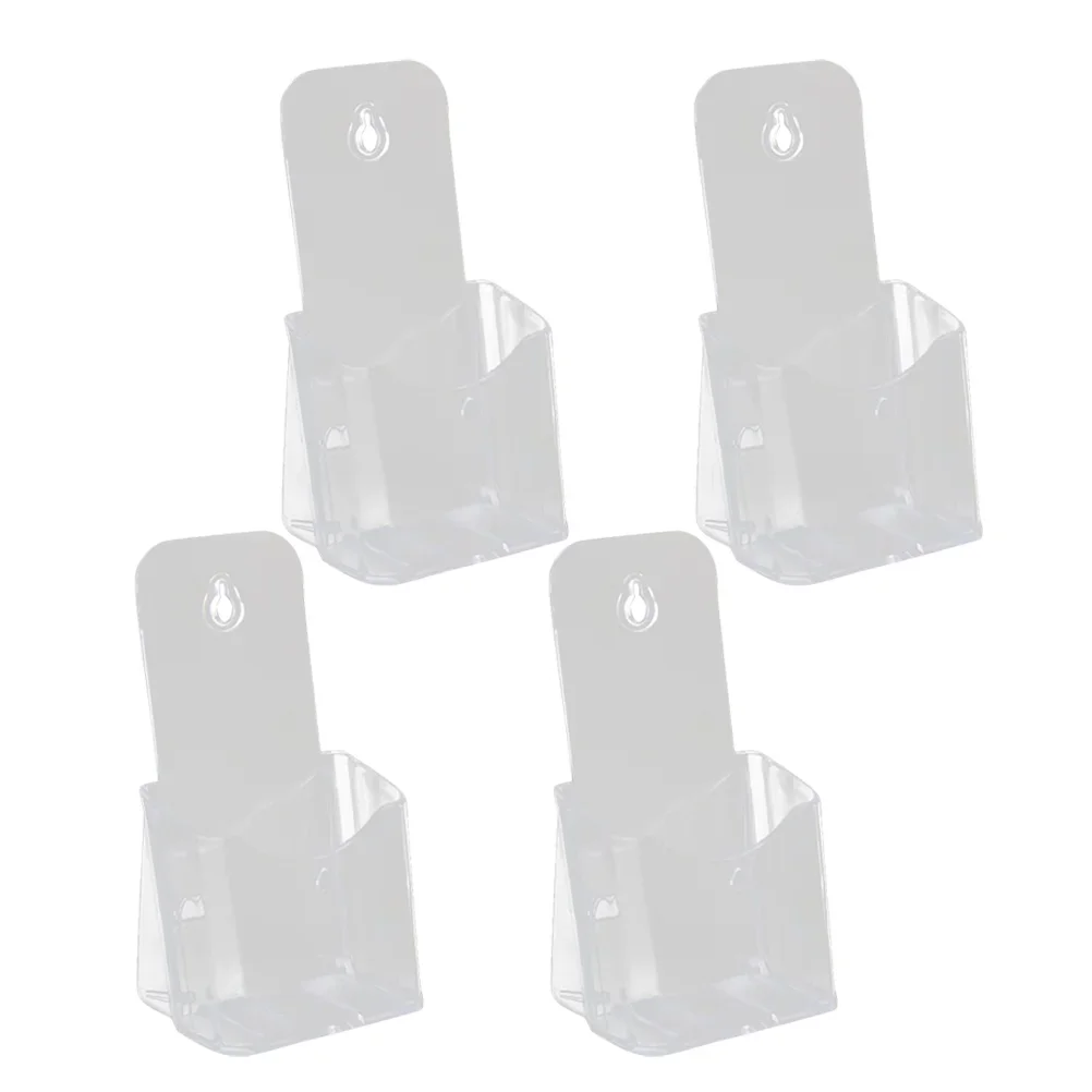4 Stück Acryl Literatur Halter Flyer Broschüren Rack Acryl Display Ständer Acryl Broschüre Ständer Flyer Halter Rack