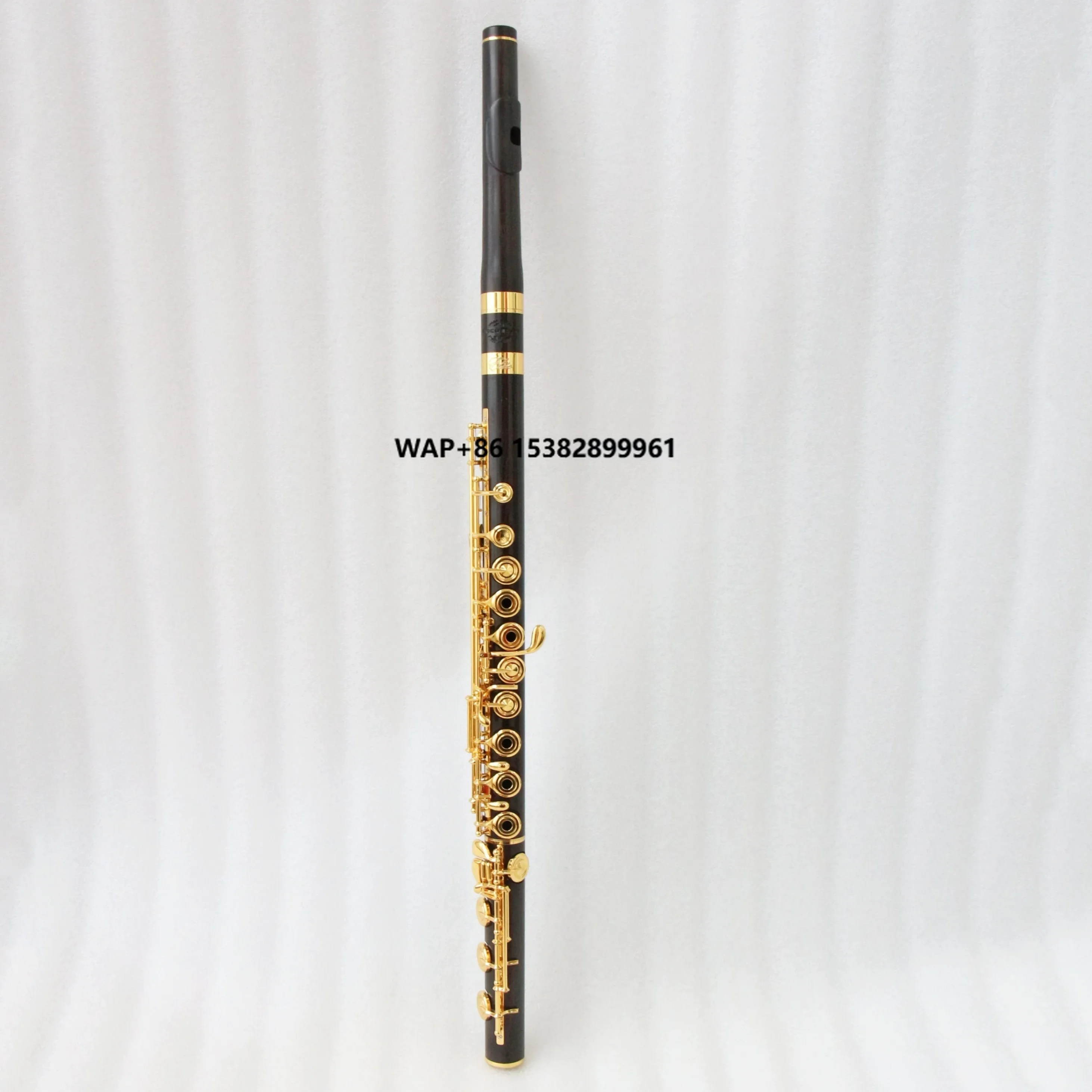 

FFL-600G Professional C Ebony Body High End Gold Plate Finish 17 Hole Performance Instrument Flute Offset G Key