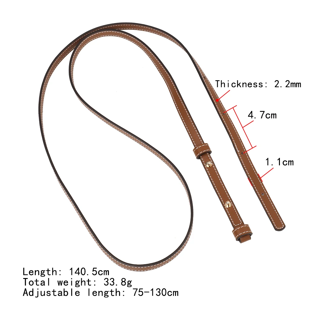 Adjustable Fashion Knitted Bag Strap Cow Leather Shoulder Bag Shoulder Straps Simple Crossbody Bag Shoulder Strap Bag Accessory