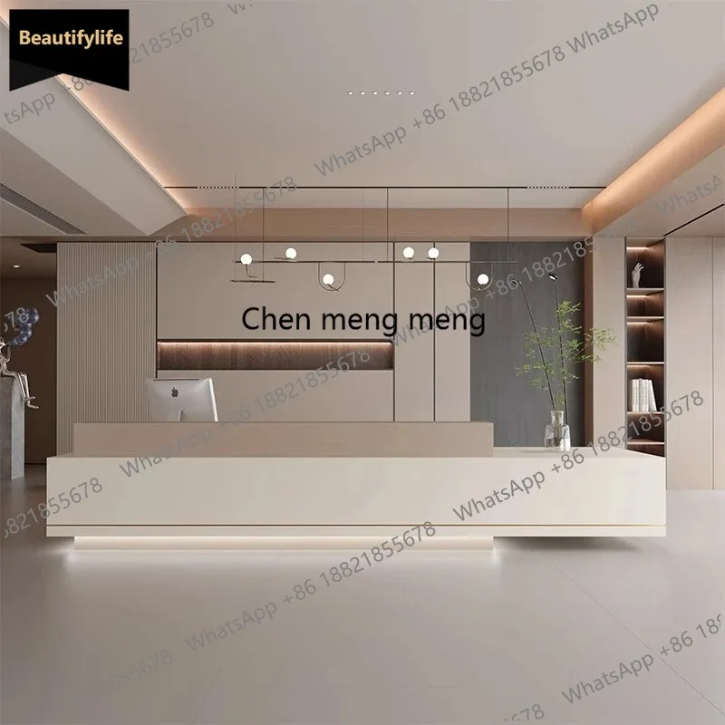 

D80 Store Counters Reception Desks Customer Center Business Storage Reception Desks Beauty Artificial Board Furniture