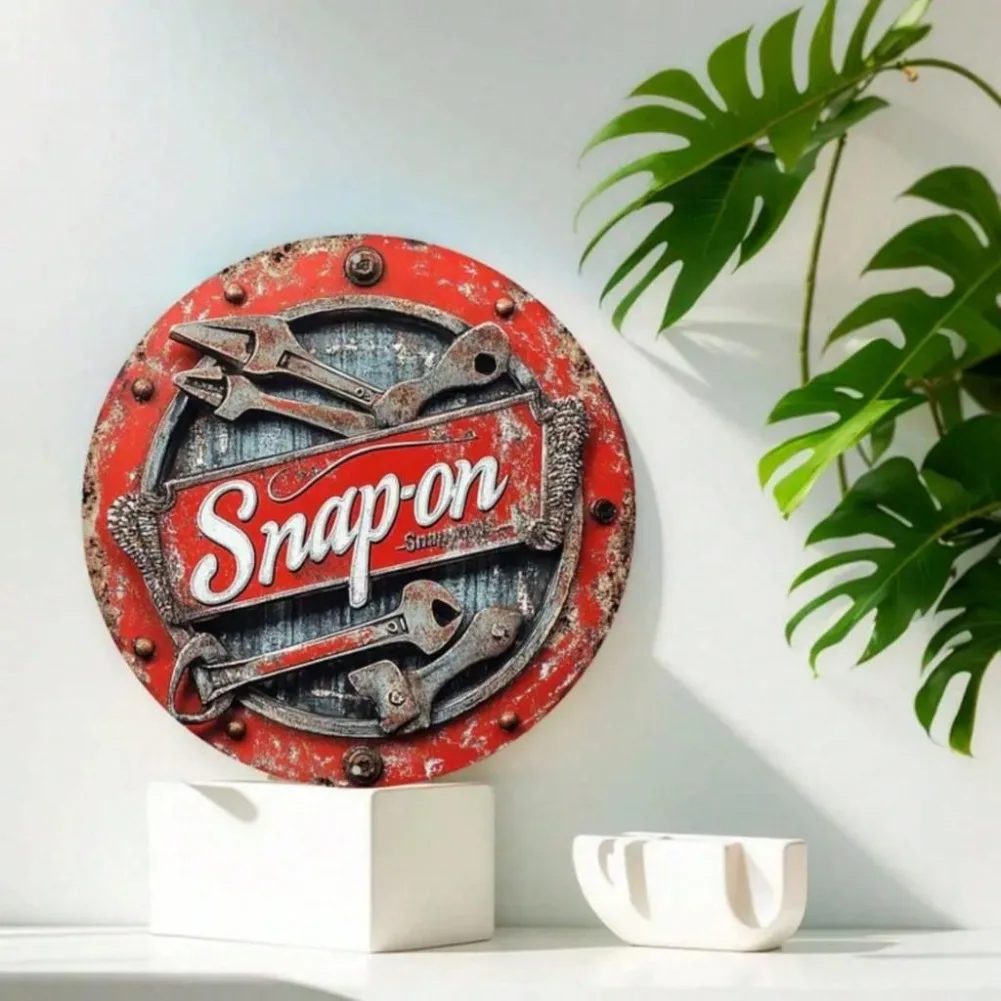Snap-On Seni Dinding Logam، Tahan Lama، Tanda Aluminium 8 "، لـ Hiasan House & Pajabat، Kalis Karat، Ringan