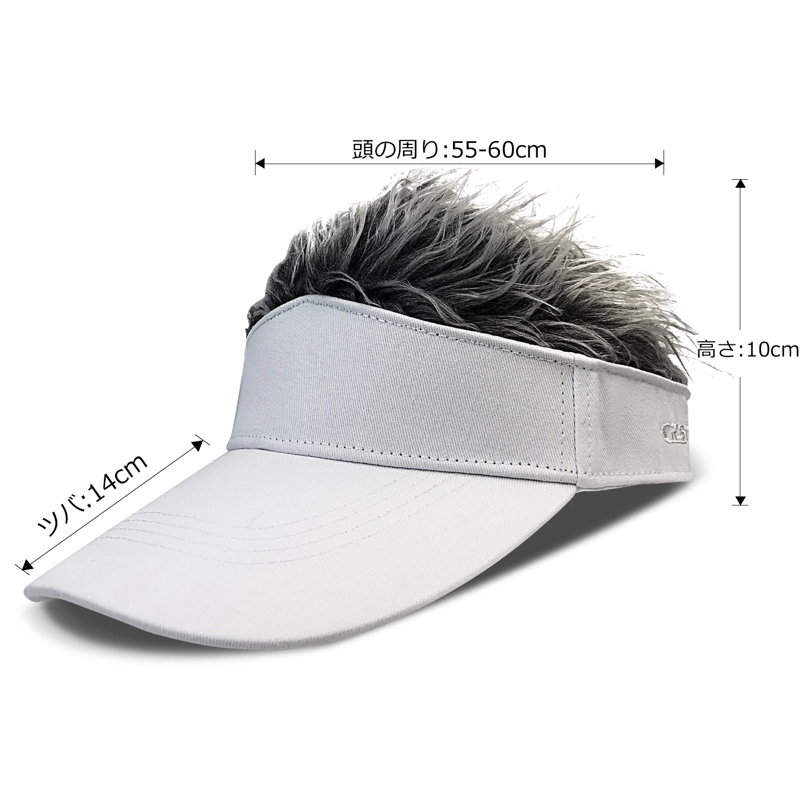 Golf Men\'s Hair Hats Visor with Hair Fake Hat Embroidered Ultra Adjustable Baseball Cap