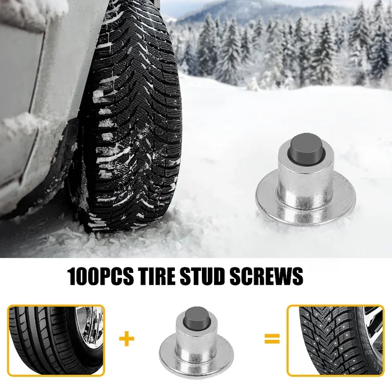 Motorcycle Bike Car Universal Snowing Spikes Tire Cleats Shoe Soles Snow Nails Winter Snow Anti-Slip Stud Automotive Accessories