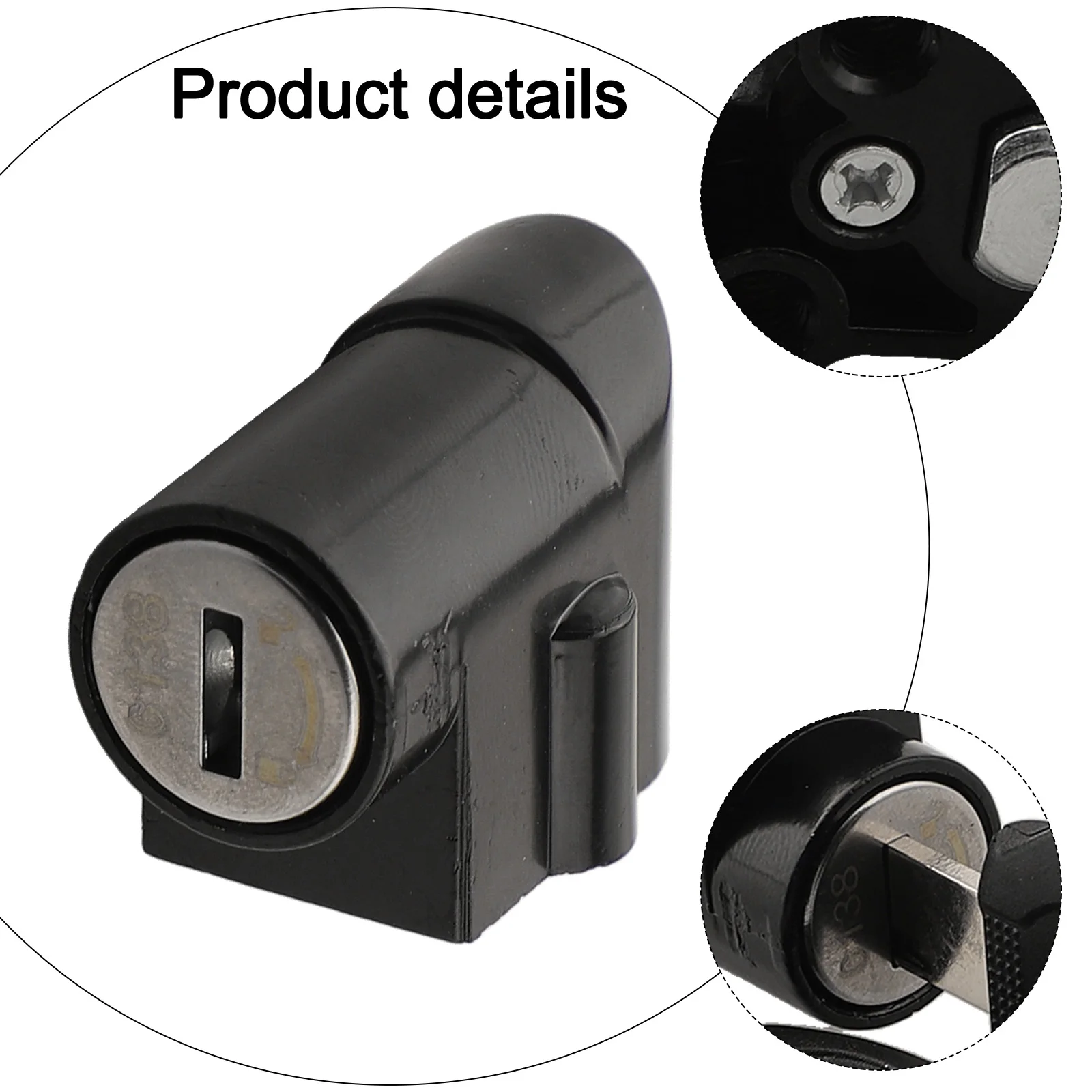 Electric Bicycle Battery Case Lock Alluminum Alloy Battery Locks With Ignition Key For Polly For Super 73 E-bike Plug-lock Parts