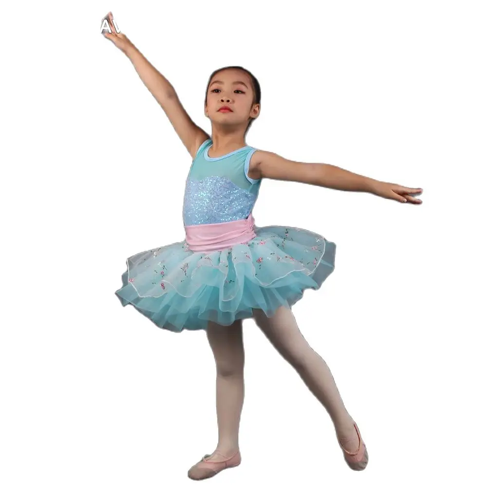 

Pale Blue Sequin Bodice Ballet Costume Girl Dancewear Kid Dance Tutu New Dance Ballet Costume Tutu