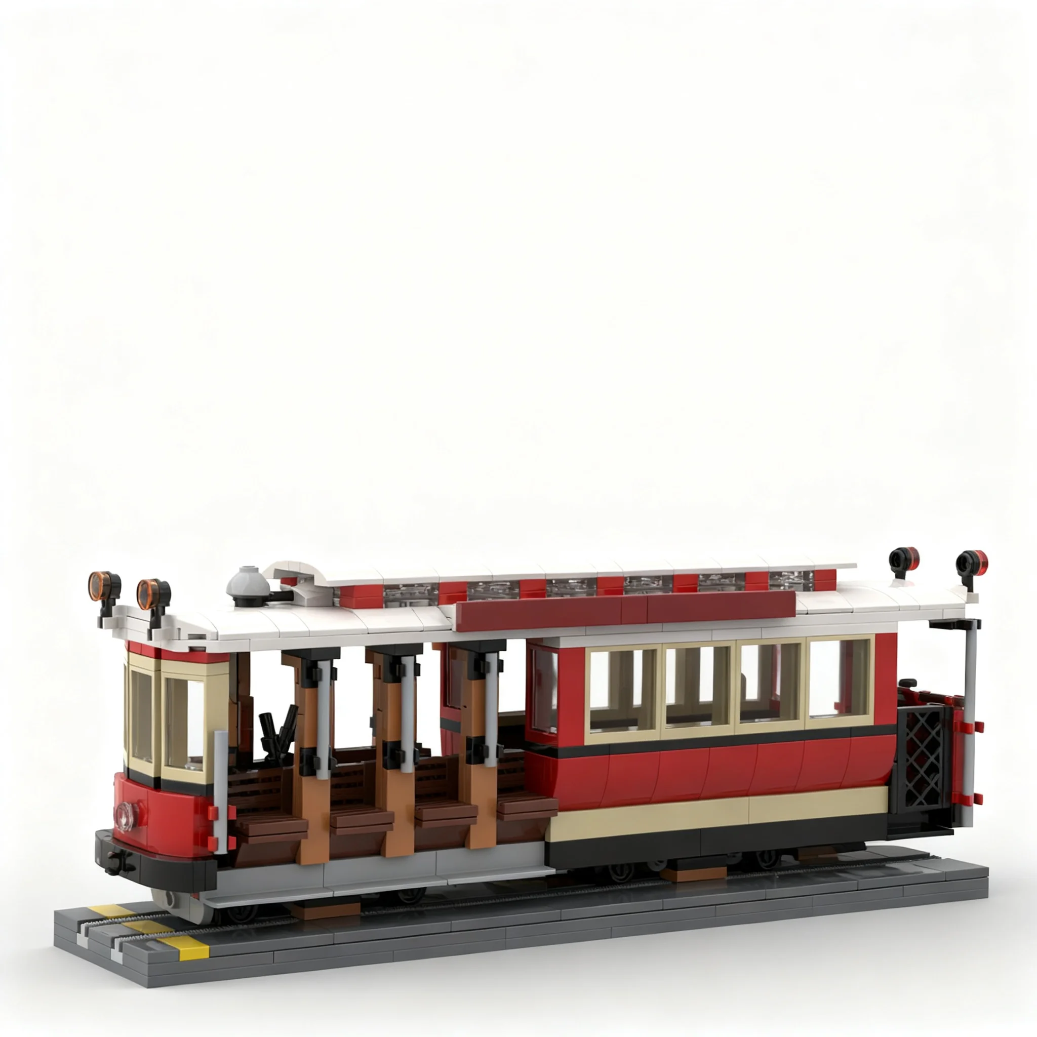 736pcs MOC San Francisco Powell Hyde Cable Car Model Building Blocks Architecture Toys Birthday Gifts Assemble DIY Idea Display