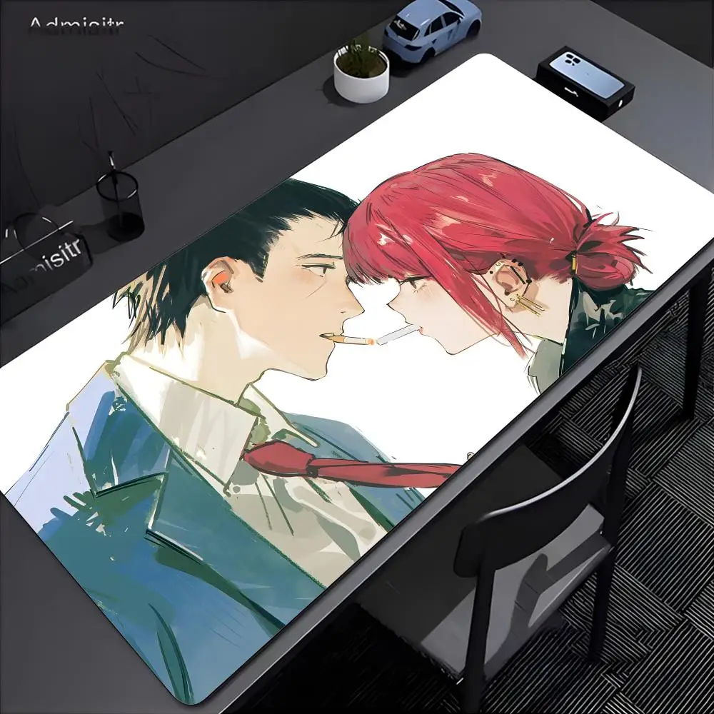 manga series Smoking Behind The Supermarket With You Mouse Pad Large Mouse Pad Non-Slip Desk Mat Board Game Mat Stitched Edge