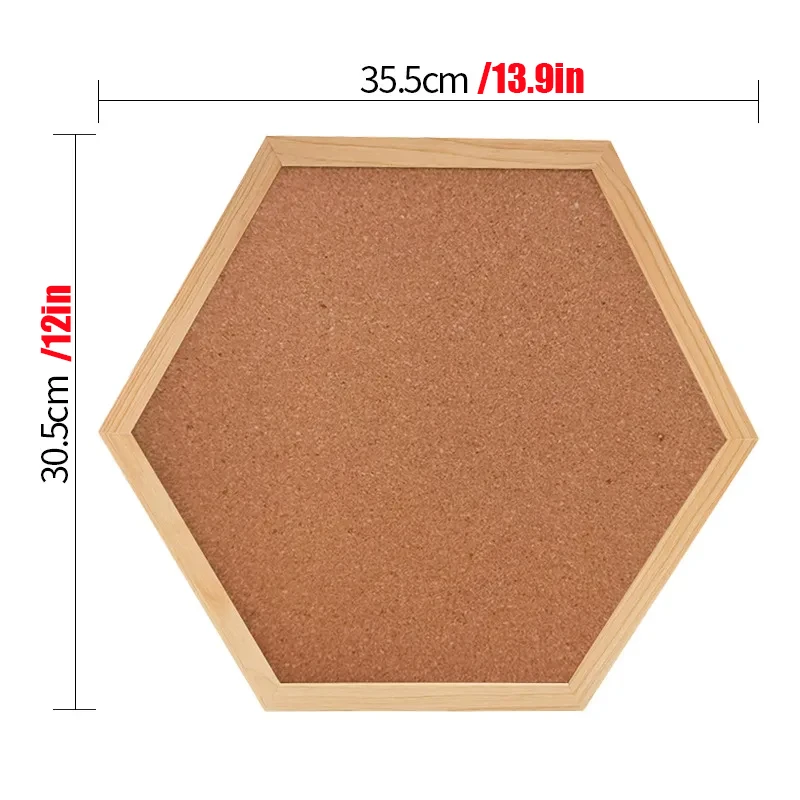 Office Teaching Hexagonal Cork Nail Board Decoration Mobile Hanging Message Board Picture Display Announcement Attachment File