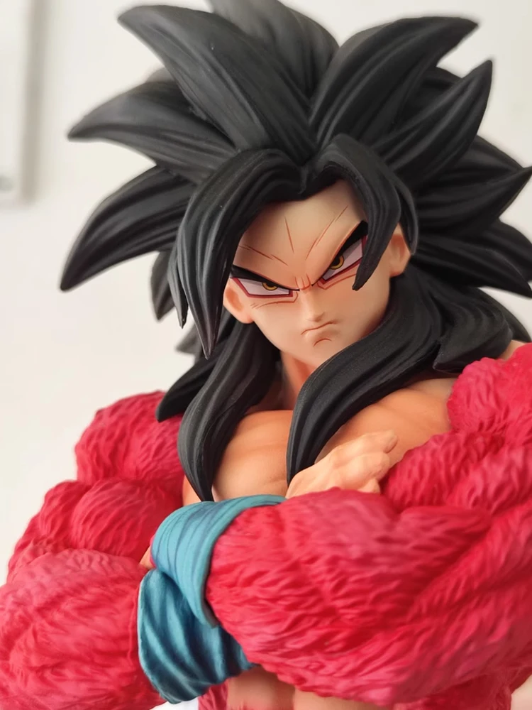 

32cm Jt Statue Dragon Ball Anime Super Saiyan 4 Goku PVC Figure Model Statue Dolls Collection Custom Desktop Toy Male Kid Gift