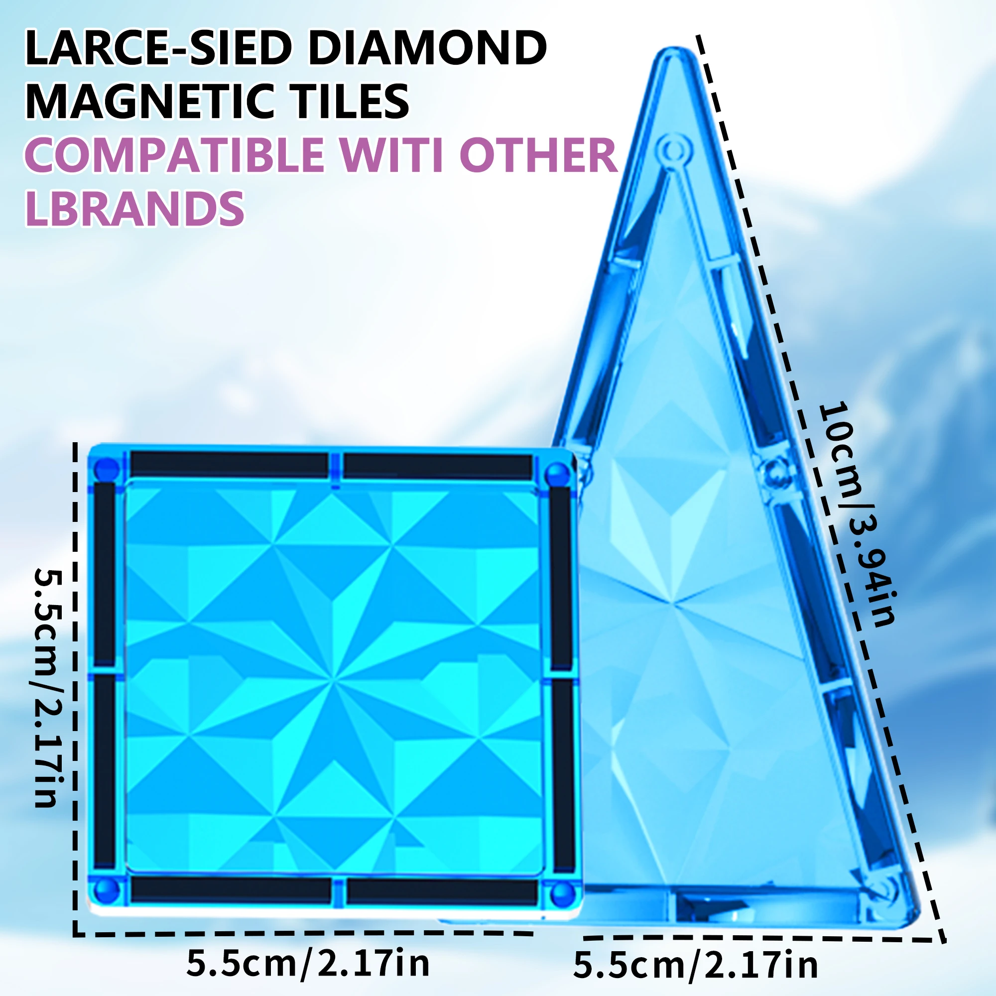 Film magnétique Ice and Snow World, jouet cognitif à structure créative, adapté aux cadeaux d'anniversaire pour garçons et filles de plus de 3 ans