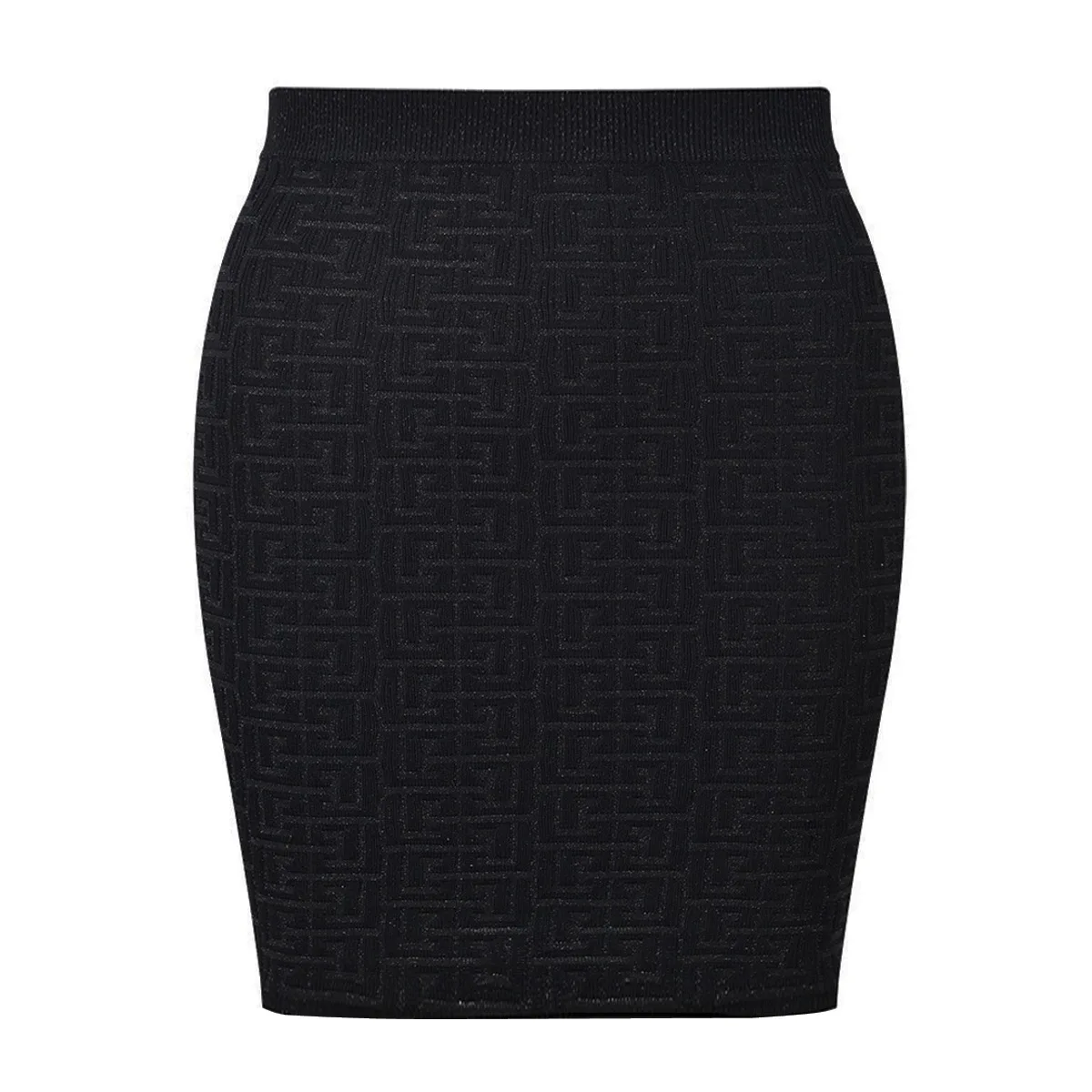ZJYT Summer Mini Knitted Skirts for Women 2025 High Fashion Elastic Waist Vintage Bodycon Skirt Blue Black Female Faldas