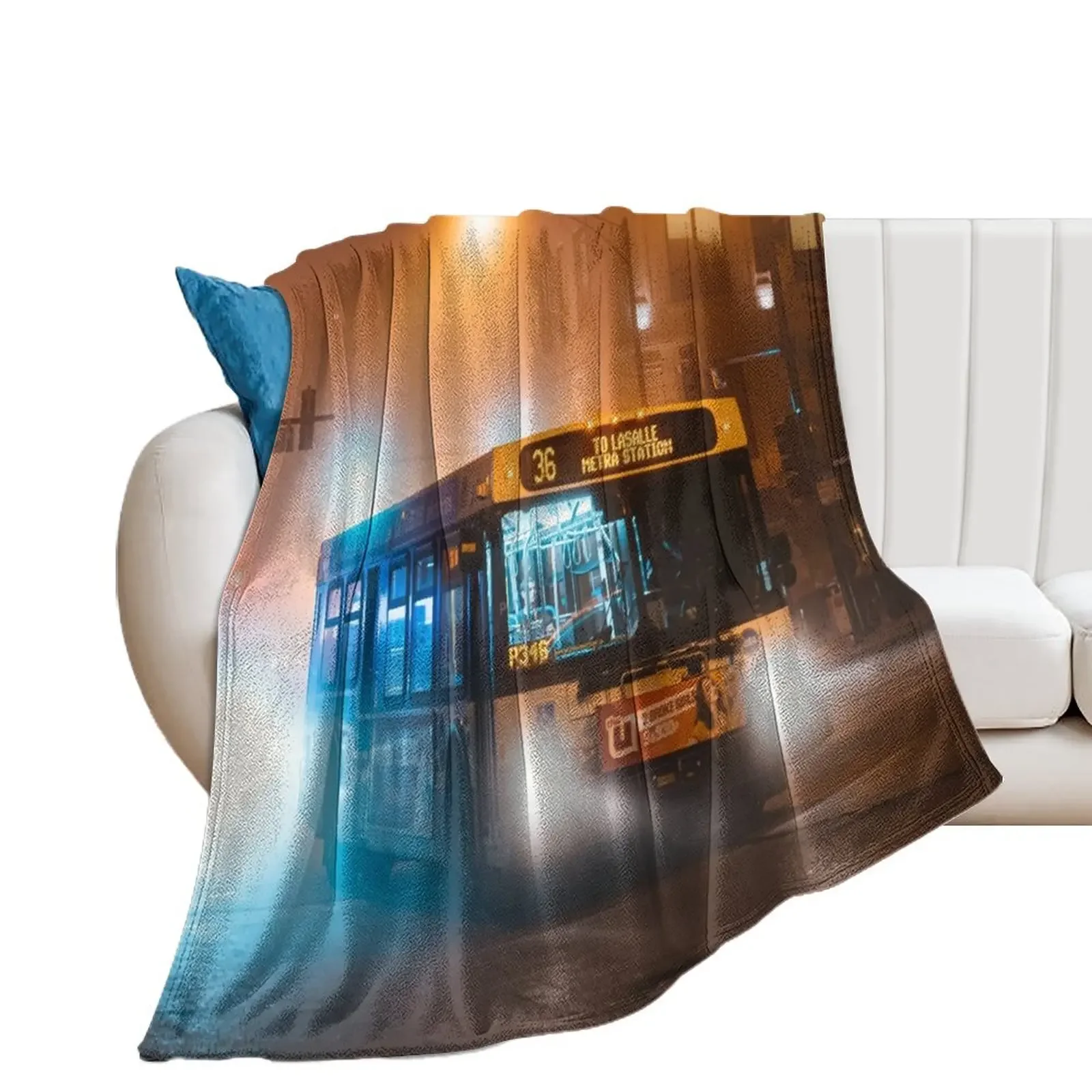 

Bus Throw Blanket Luxury Thicken Camping Loose Blankets
