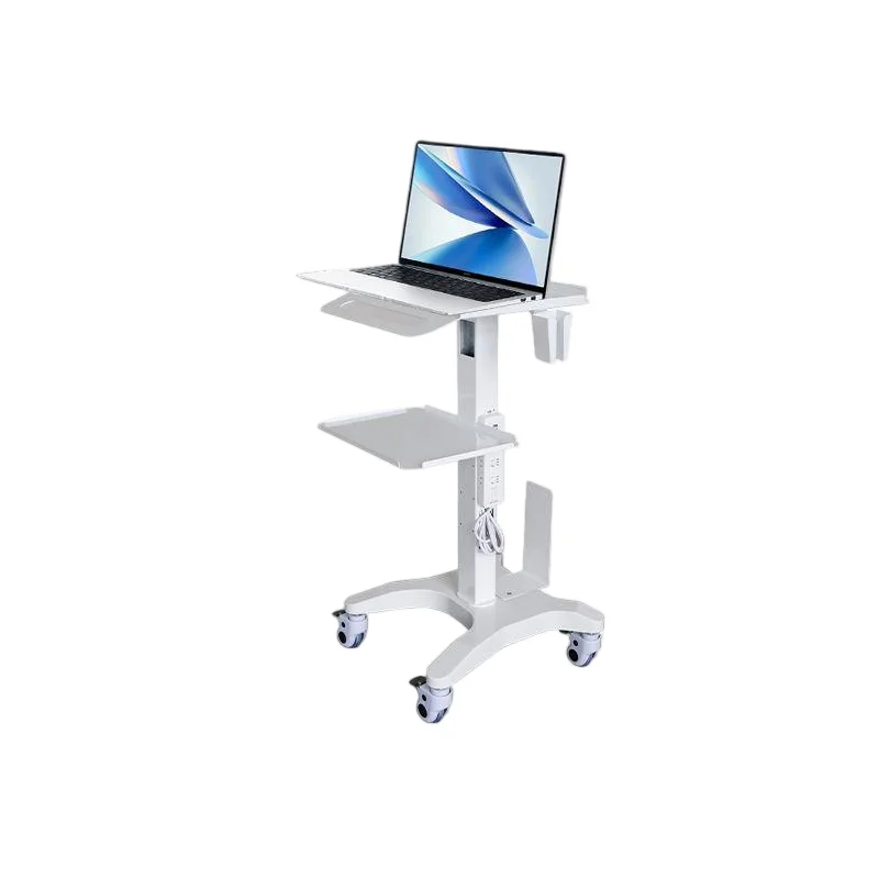 Mobile Medical Trolley, Stainless Steel Dental Cart, for Intraoral Scanner, Laptop PC Monitor Workstation, 74x45x23cm
