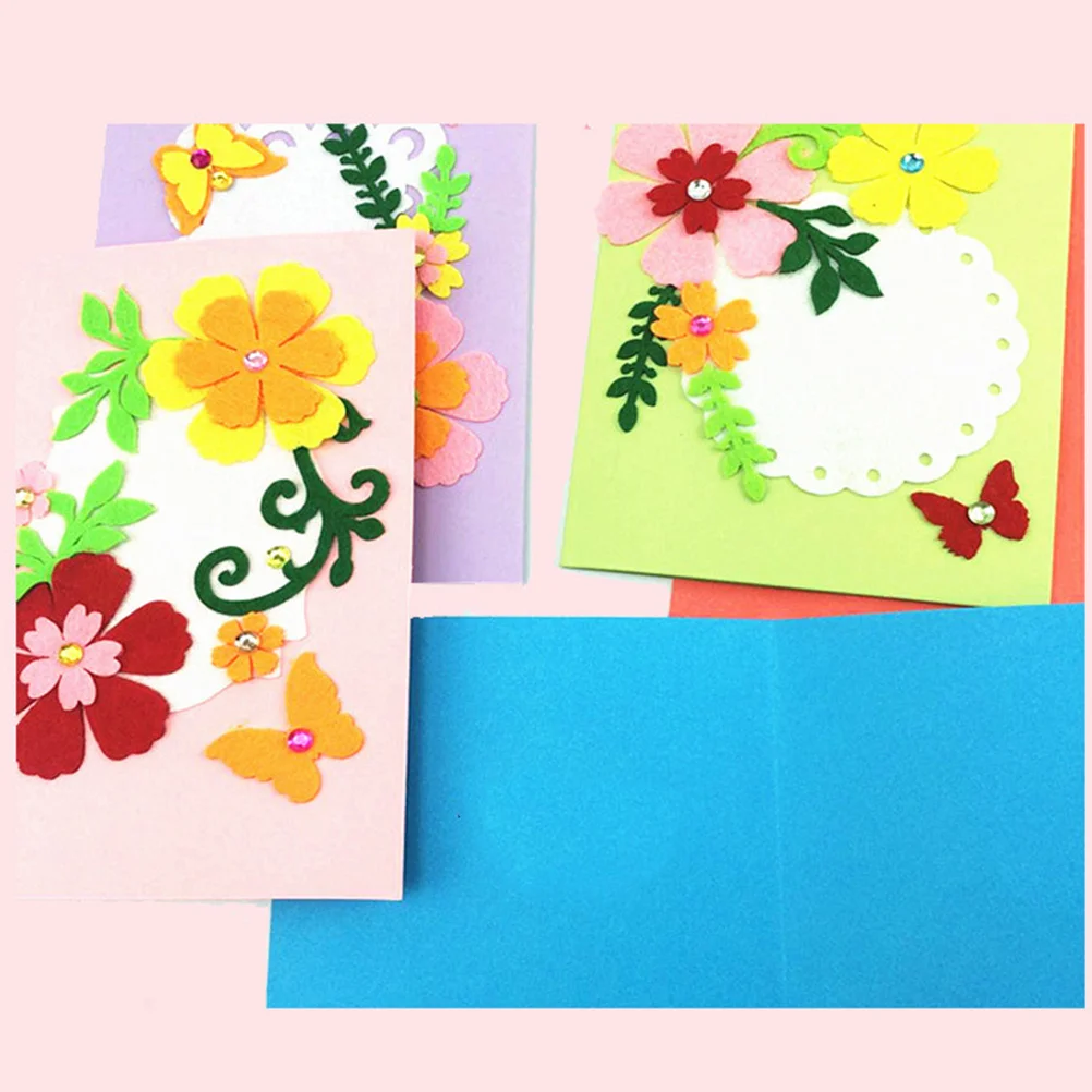 6 قطع من البطاقات المصنوعة يدويًا للأطفال، مجموعة أدوات صنع البطاقات غير المنسوجة، لوازم تعليمية يدوية للأطفال في المنزل المدرسي الإبداعي #4