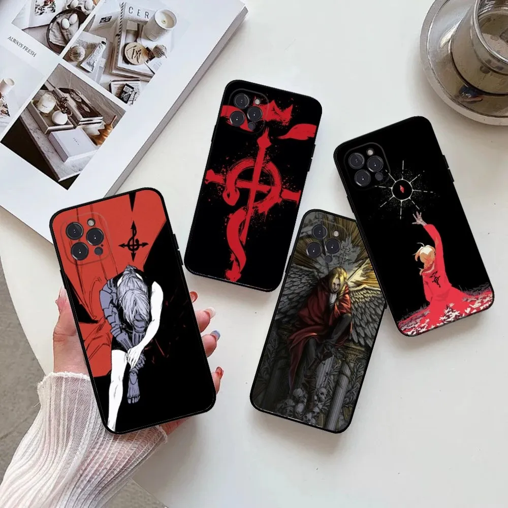 

F-Fullmetal A-Alchemist Phone Case for IPhone 15,14,13,12,11 Pro Max Mini 8,7 Plus SE2 X XR XS MAX Silcone Soft Covers