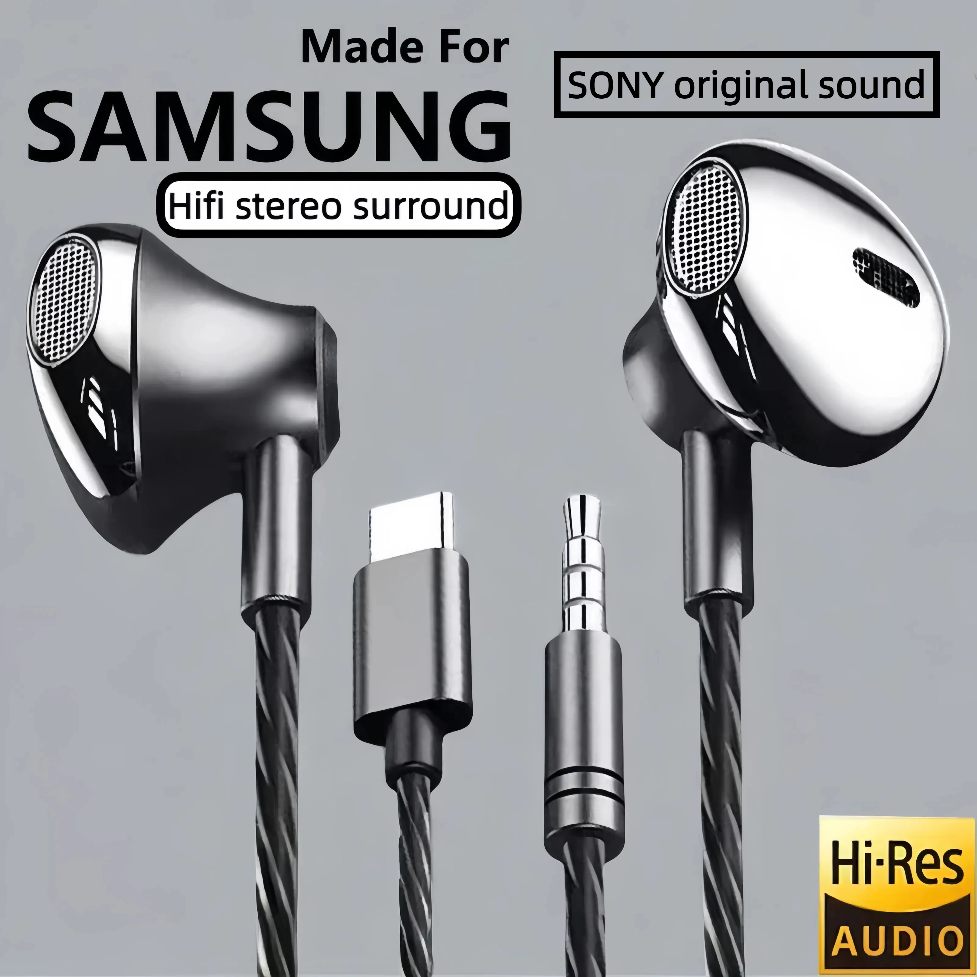 HIFI Stereo Wired Earphone bass in-ear Headphones SONY high sound quality Noise Reduction Headset for samsung huawei xiaomi OPPO