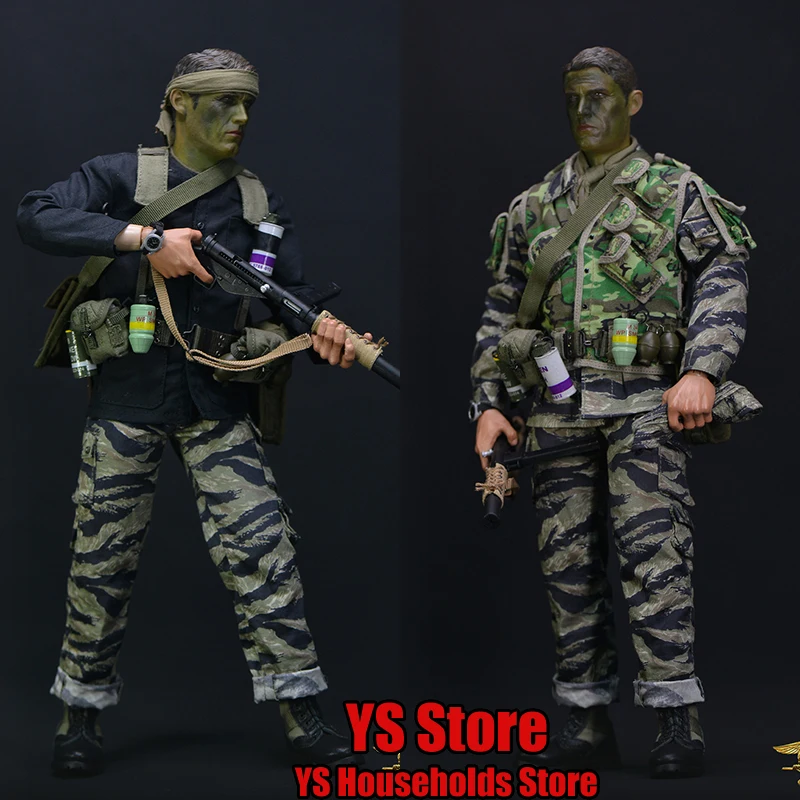 

UJINDOU UD9050 1/6 U.S. SEAL TEAM in Vietnam Point Man Cloth Action Figure Military Static Rifle Ornament 12inch Soldier Model