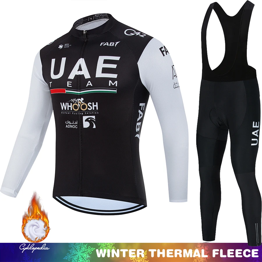 

Winter Thermal Fleece Cycling Jersey Man UAE Road Bikes Termal Suit Clothing Jumper Clothes 2025 Men Men's Retro Biking Jackets