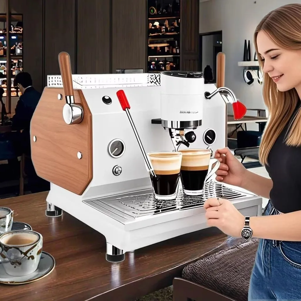 

Commercial High-end Smart Italian Industrial Double Boiler Espresso Coffee Machine Maker For Latte Art Beginners