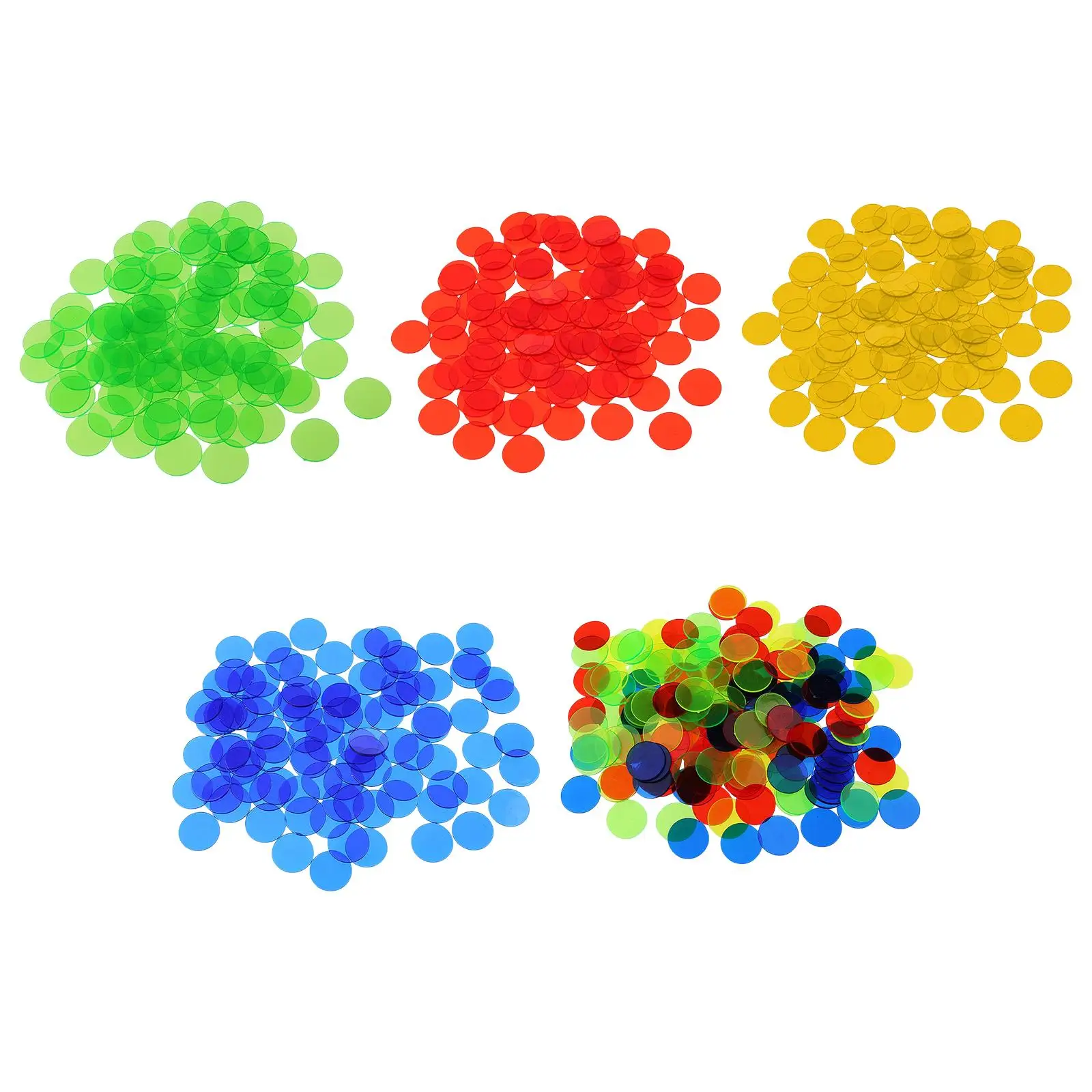 100Pcs Plastic Counters Counting Chips for Roulette Games Gambling Tokens