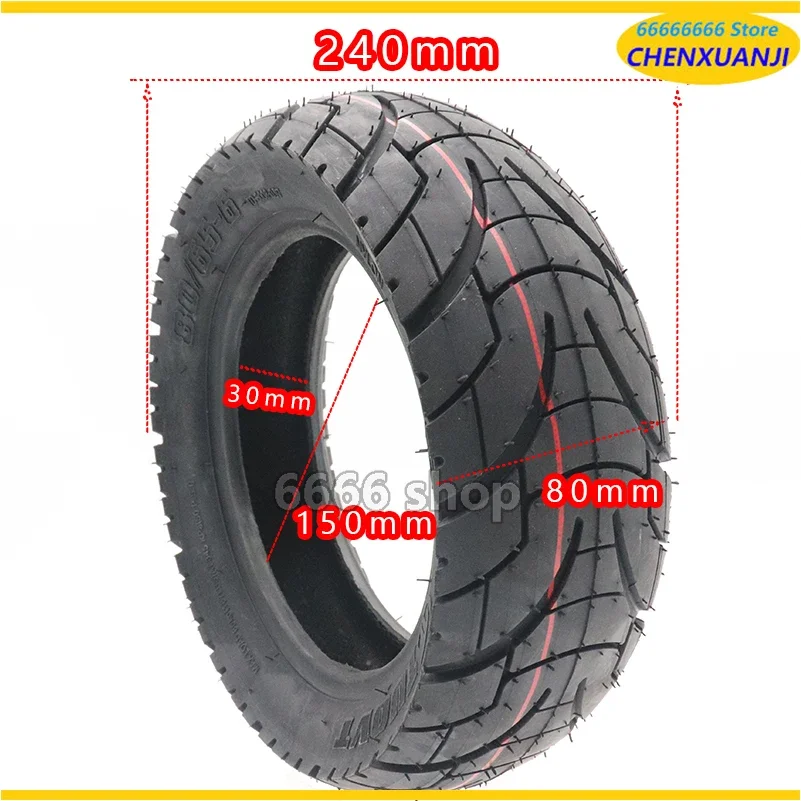 10 Inch Pneumatic Tyres 80/65-6 for Electric Scooter E-Bike 10x3.0-6 Thicken Widen Hard Wear-resistant Road Tires Inner Tubes