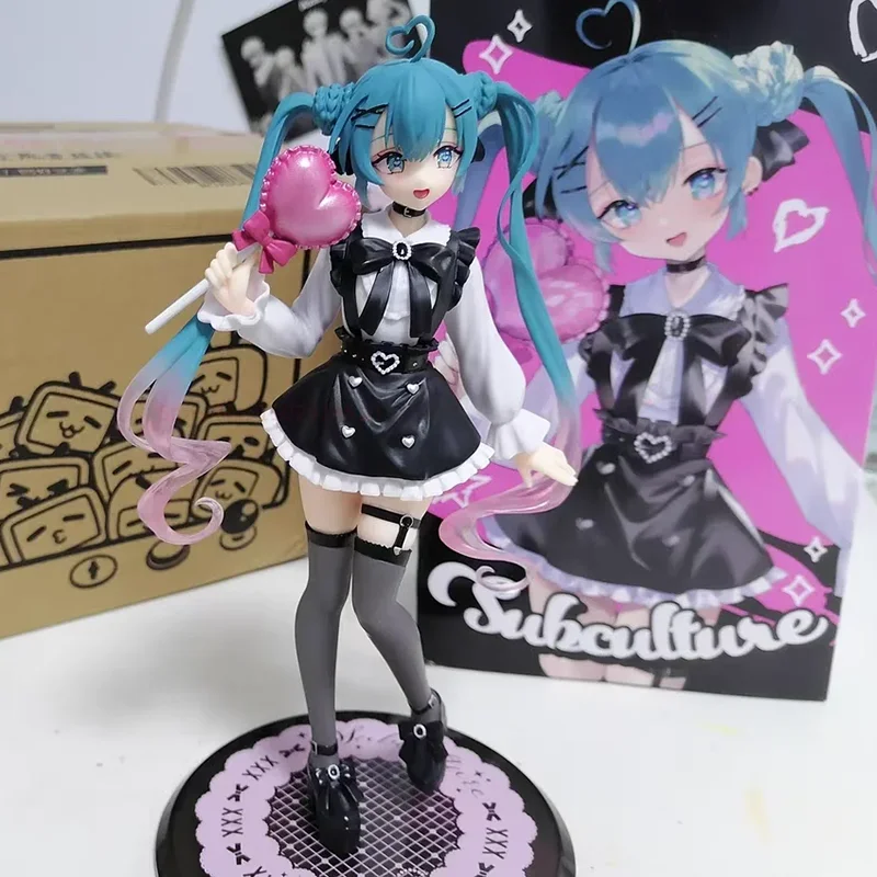 

19CM Anime Hatsune Miku X Cinnamoroll Figure Anime Peripheral Collectible Models Decorative Decorations Children Kawaii Gift‘s