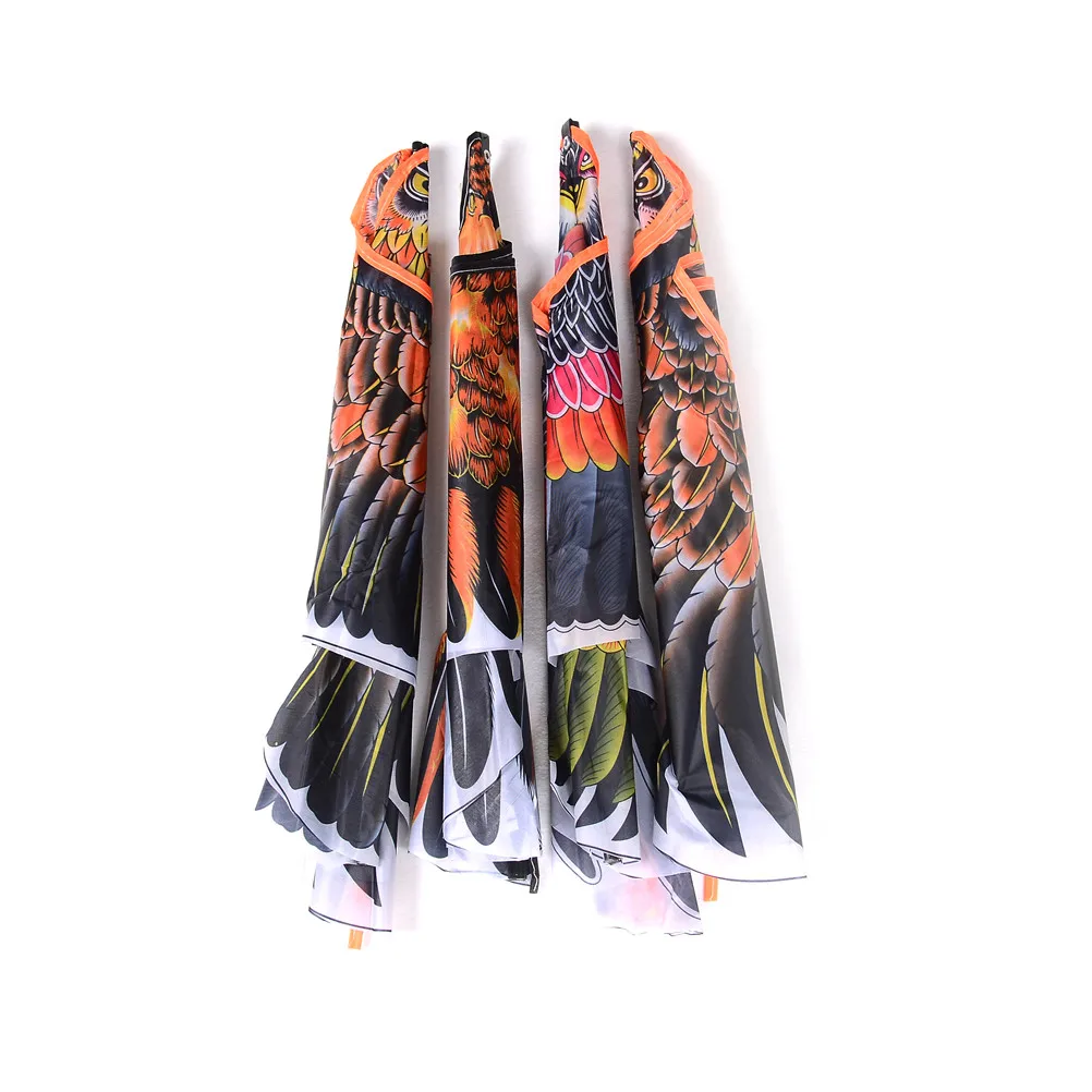 Cometa de águila de tela plana para niños, cometas de pájaros voladores, calcetín de viento, juguetes de jardín al aire libre, regalo al azar, 1 unidad, 1m