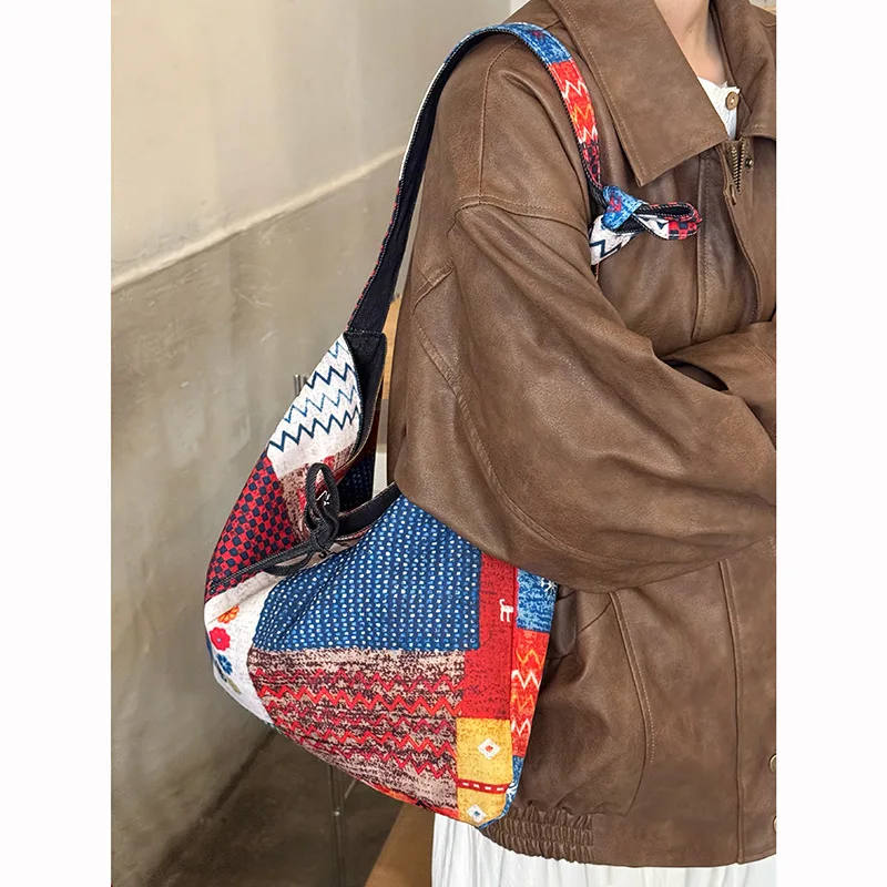 

Woman Tote Bag Fashion Brand Vintage Shoulder Bag for Women 2025 Large Shoppers Designer Female Handbags Canvas Ladies Hand Bags