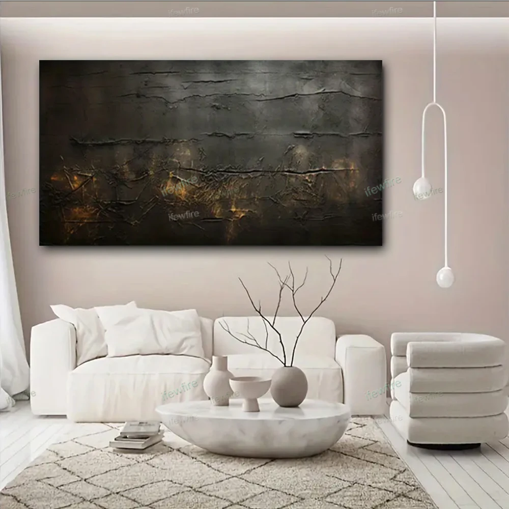 Handpainted Abstract Blue Landscape Art Oil Painting On Canvas Modern Paintings For Living Room Home Decor Modern Art Picture