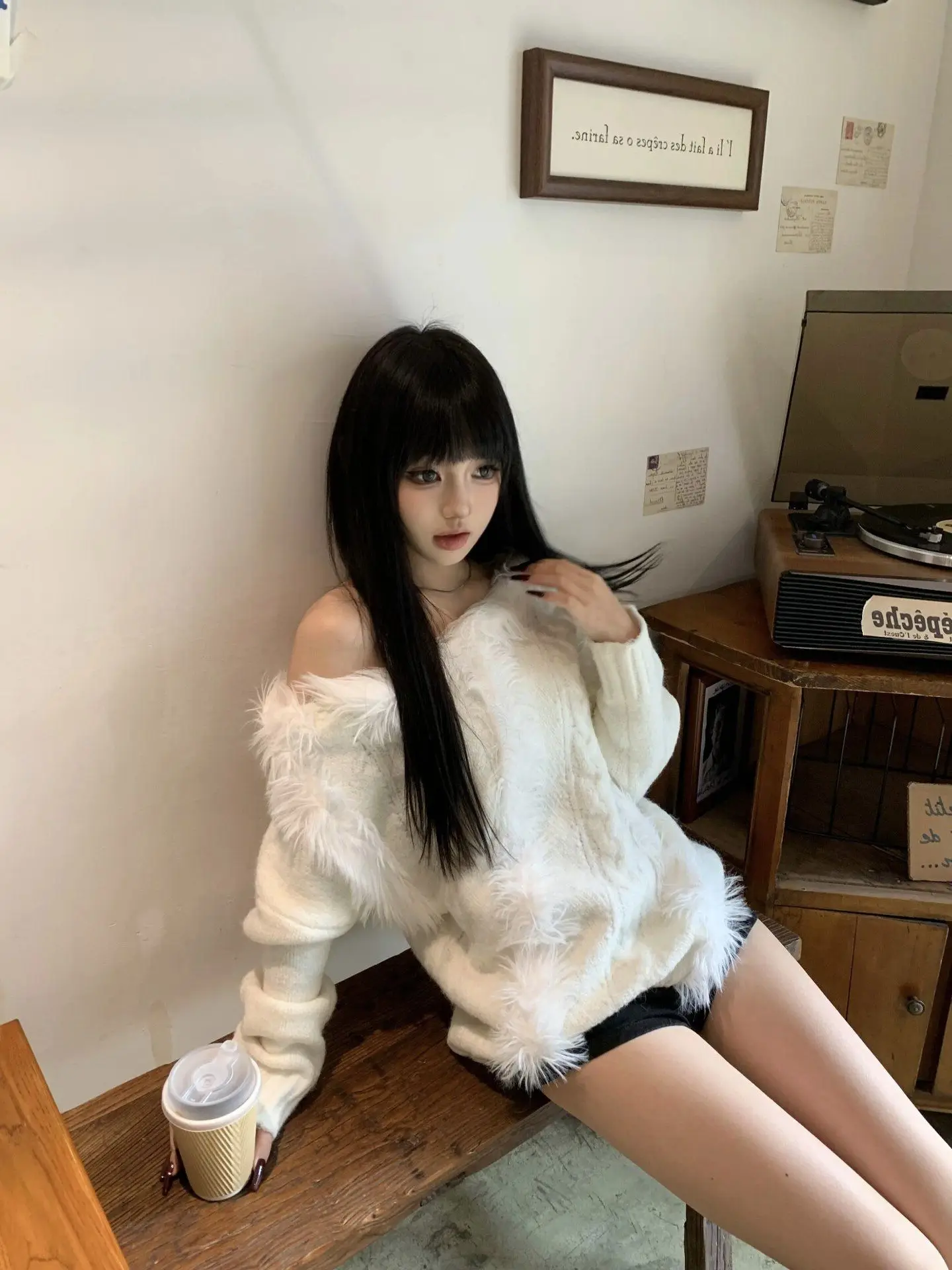 

Sweaters Jumpers Pullovers Woman Teen Wool Western Style Prairie Cowgirl Frontier Solid Outdoor Oversized Winter Thermal Cozy BF