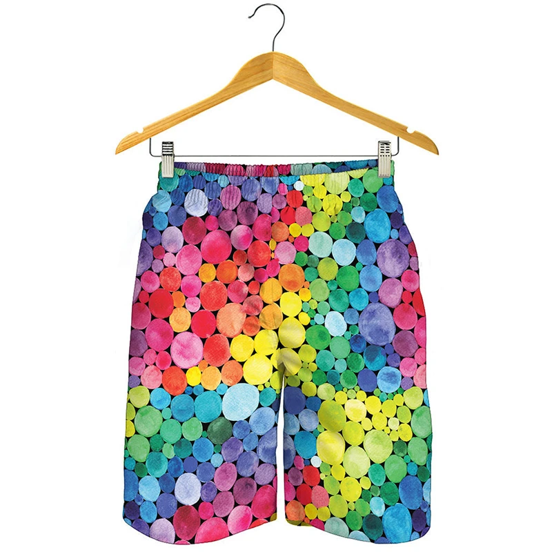 Fashion Colorful 3d Printed Shorts For Men Hawaii Coconut Tree Beach Short Pants Summer Oversized Outdoor Clothes Short Trousers