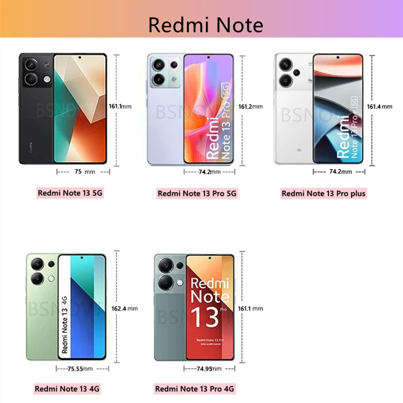 1/2/3/4PCS For Xiaomi Redmi Note 13 Glass Redmi Note 13 Tempered Glass Full Cover Glue 9H HD Screen Protector Redmi Note 13 Pro