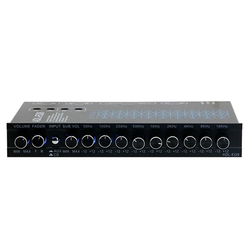 Auto Cube 9 Band Graphic Equalizer Digital Car Audio ADL-EQ9 Full Series Car Amplifier Equalizer With Adjustable Filter