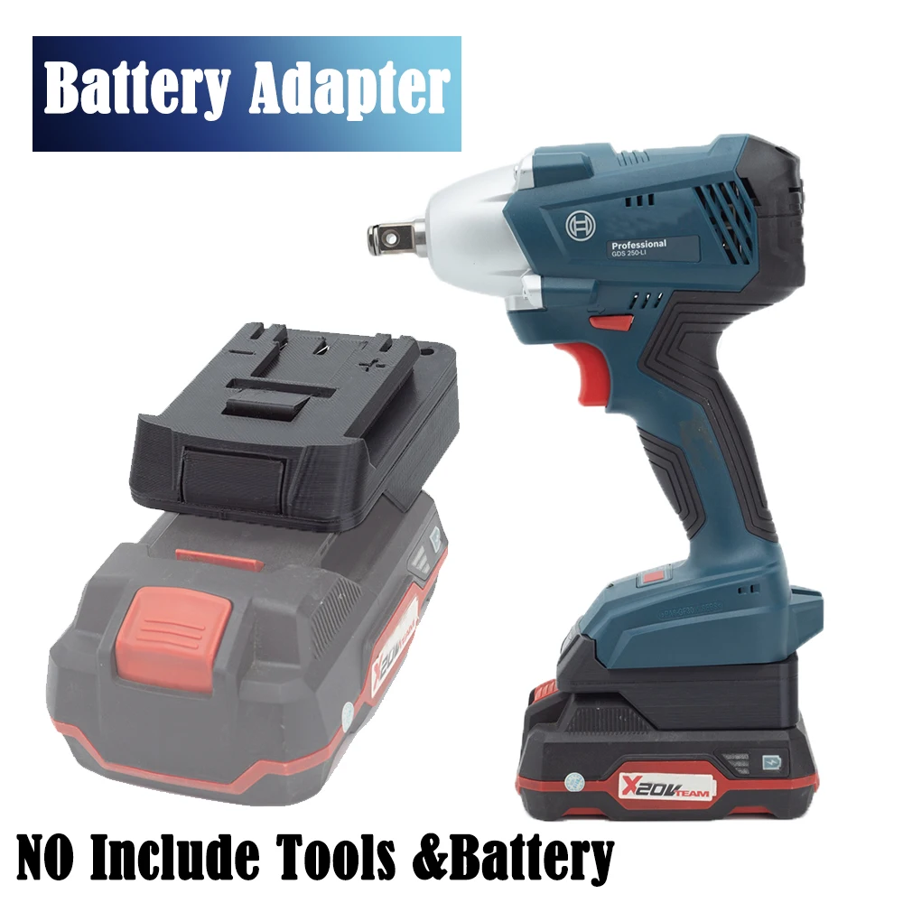 Adaptador Conversor de Bateria de Lítio para Bosch Ferramentas Profissionais sem Bateria Parkside Lidl X20v Team 18v