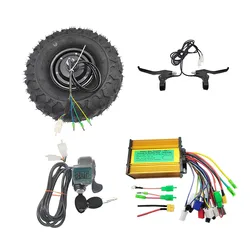 Kit de motor de cubo de carretilla eléctrica 24V 36V 48V 350W 500W rueda de neumático rugoso todoterreno todo terreno 14,5