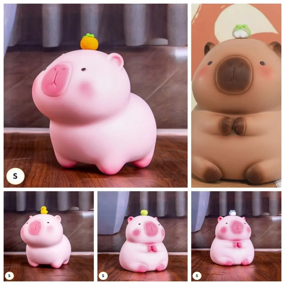 

Capybara Capybara Piggy Bank Vinyl Waterproof Crayon Capybara Piggy Bank Large Capacity Decorative Safe Deposit Box Coins Cash