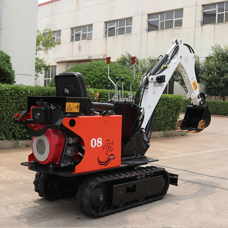 1 Ton Smallest RS08 Mini Excavator Crawler Excavator Micro Farm Orchard Home Excavators