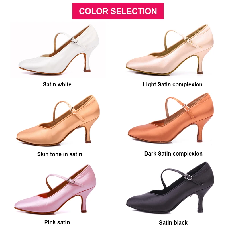 BD dance's standard shoes ClASSIC Fresh Tan Satin all season high heeled dance shoes soft sole Modern Dance 138 Free Shipping