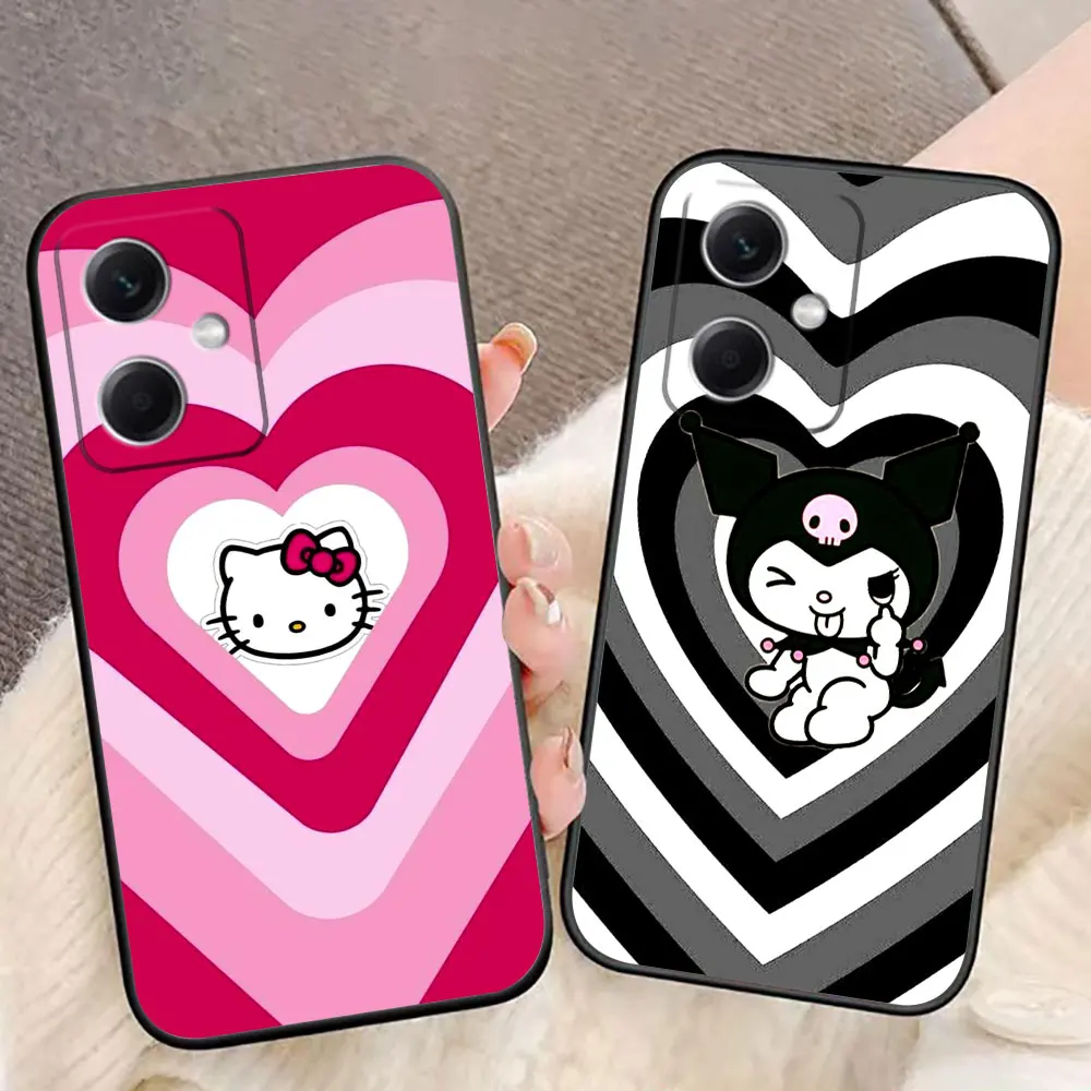 Hello Kitty Kuromi Pachacco Phone Case For Redmi NOTE 13 12 12S 11 11T 11S 10 9 9S 8T 8 7 PRO PLUS 4G 5G Case Funda Shell Capa