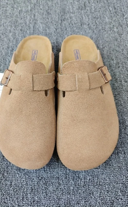 Men's Casual Shoes & Women's Sandals: Comfortable Closed-Toe Slippers with Cork Footbed for Indoor & Outdoor Use