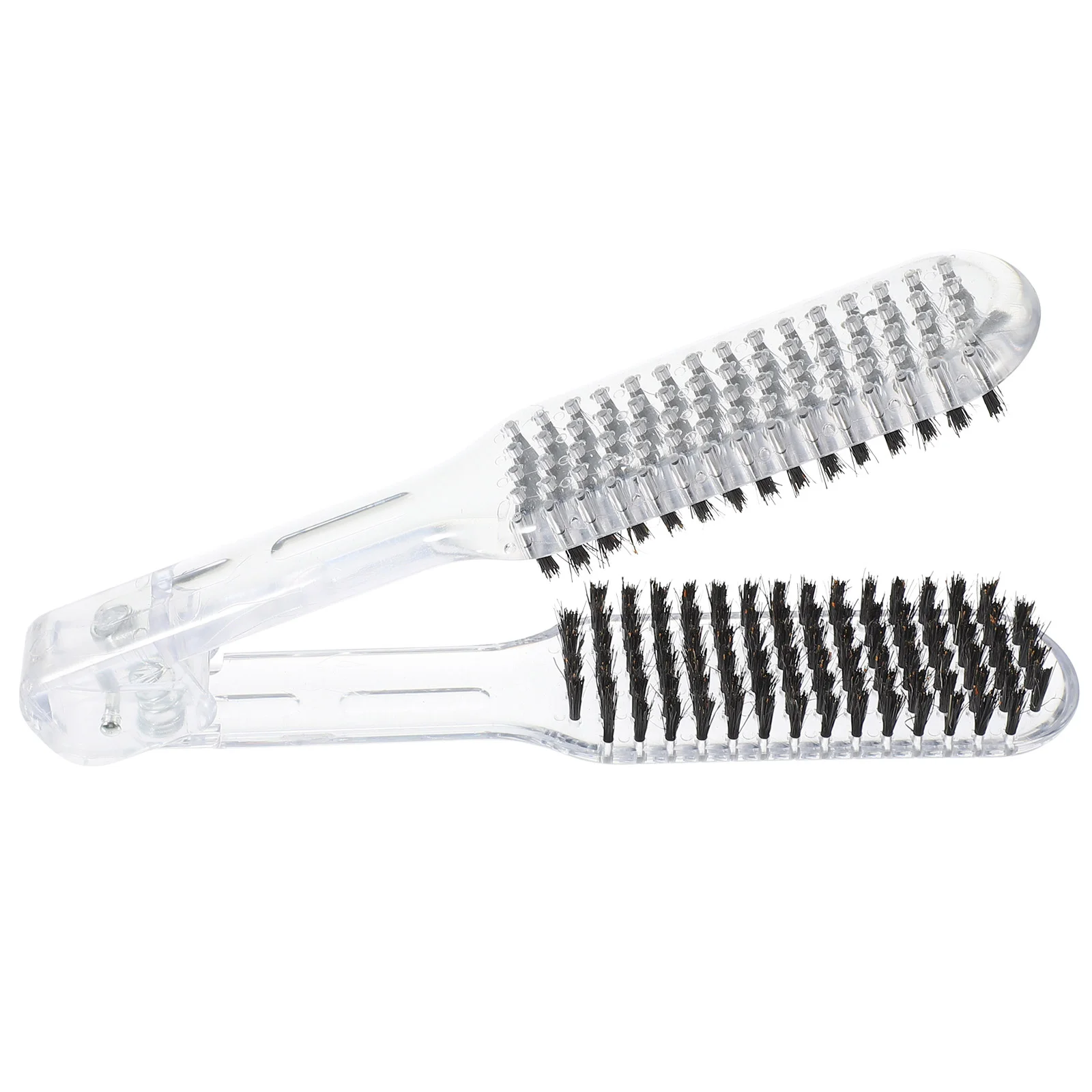 Transparent Splint Comb V-shaped Hair Straightening Ion Ironing Clip (transparent Color) Straightener Brush for Salon Combs