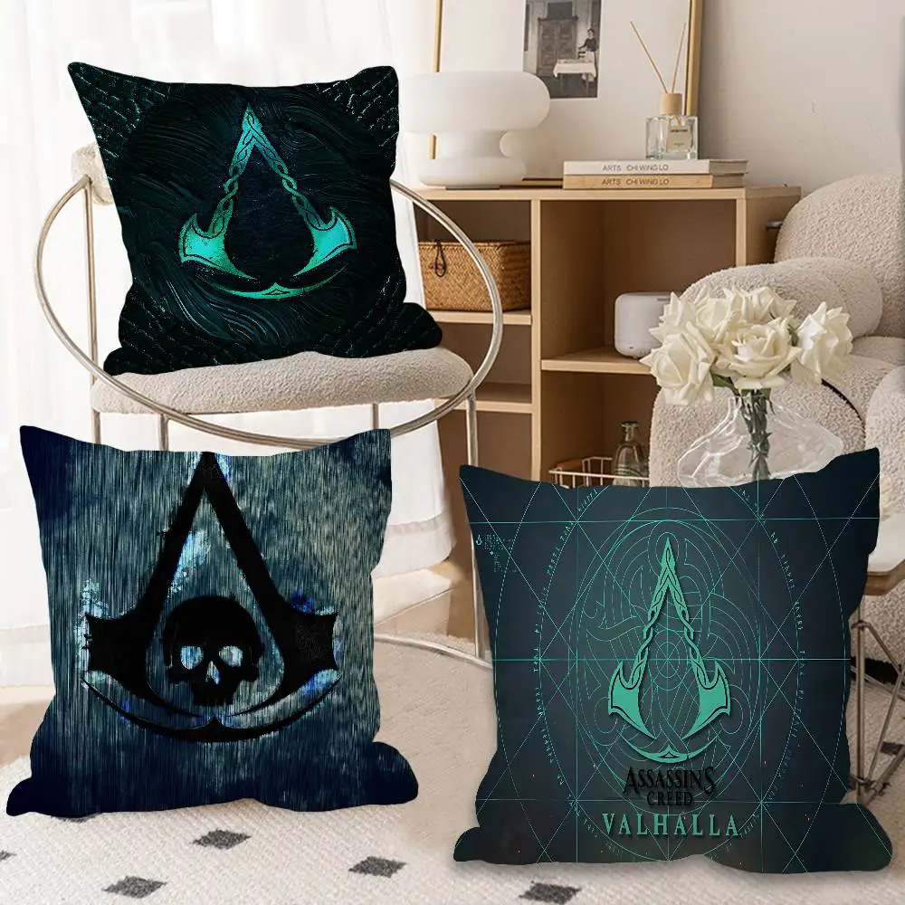Game A-Assassin-S-Creed Logo Pillow Gift Home Office Decoration Bedroom Sofa Car Cushion Cover case 45x45