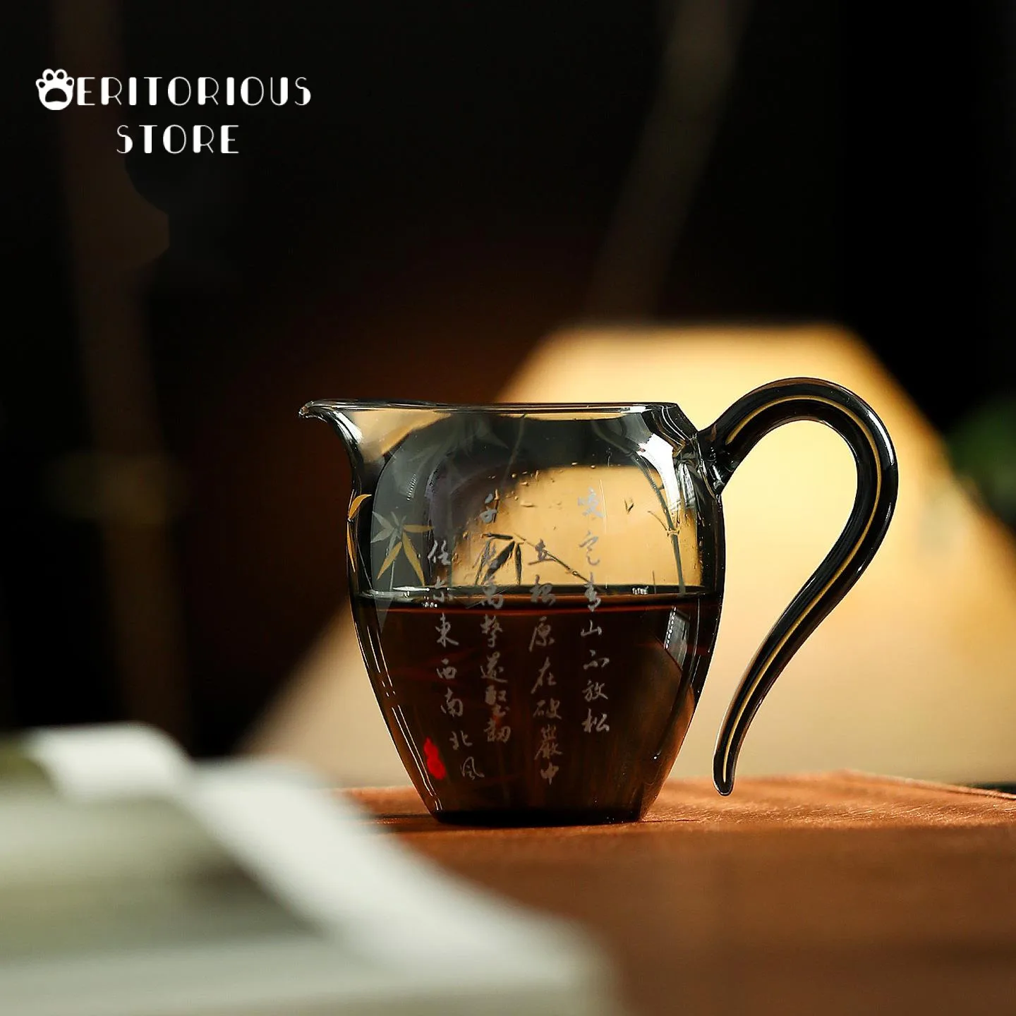 

Gold Silver Bamboo Tea Pitcher Glass Chhai Chahai Tea Sea Aesthetic Divide Tea Justice Cup Oolong Ceremony Tool Set Cup Teacup