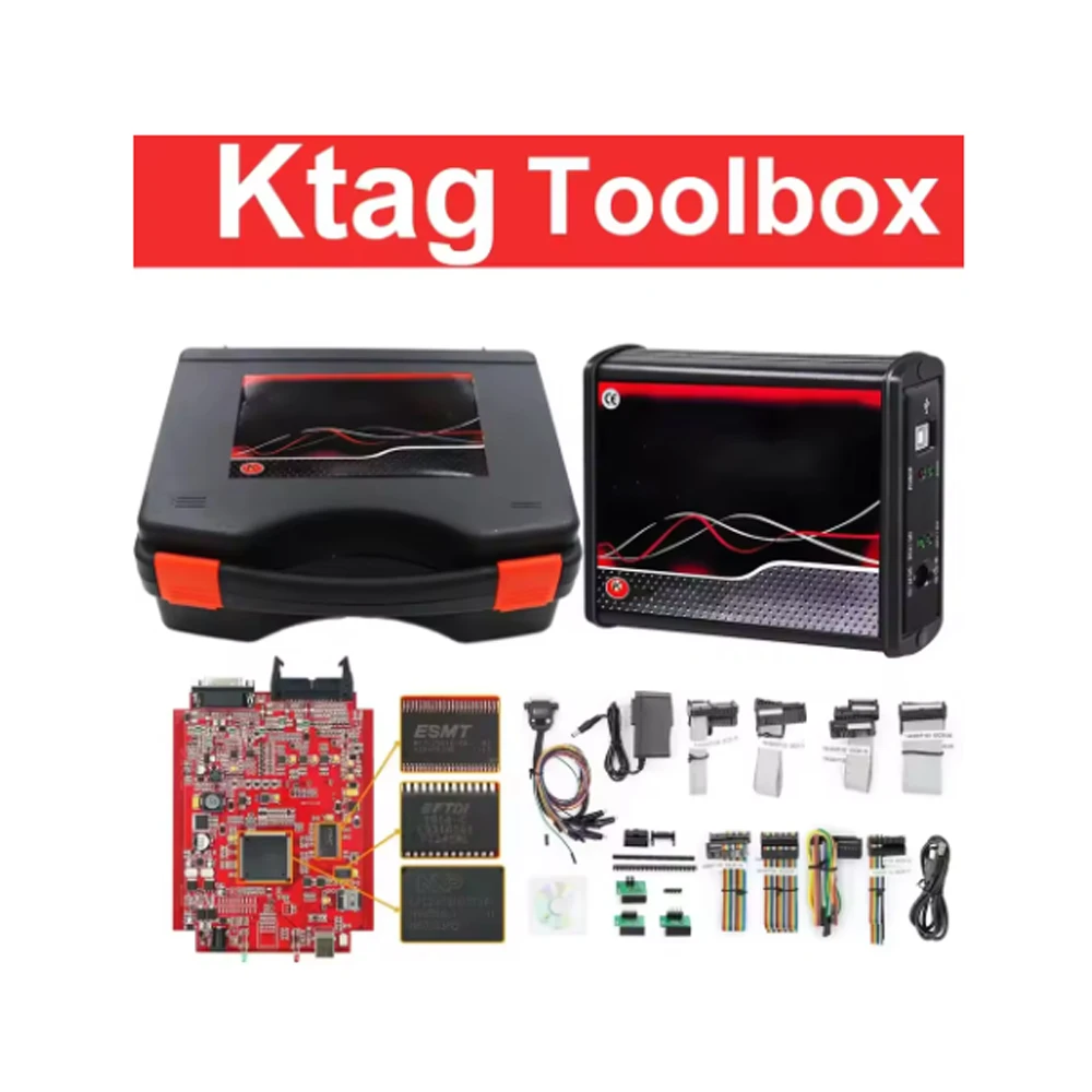 KTAG V7.020 V2.25 Red PCB Red European ECU Programmer Unlimited Points Networkable Online KESS V5.017 K-TAG 7.020 OBD2 Tuning