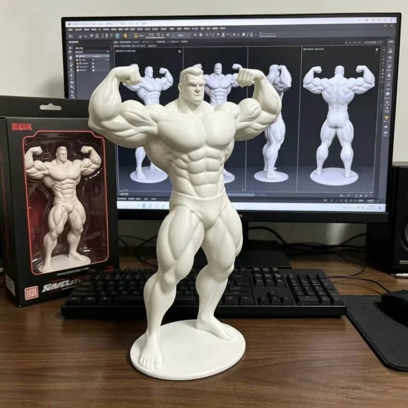 12CM 3D Printed Bodybuilder Muscle Male Figurine Sculpture Sketch Model Desktop Ornament Collectible Art Gift Drawing Figure