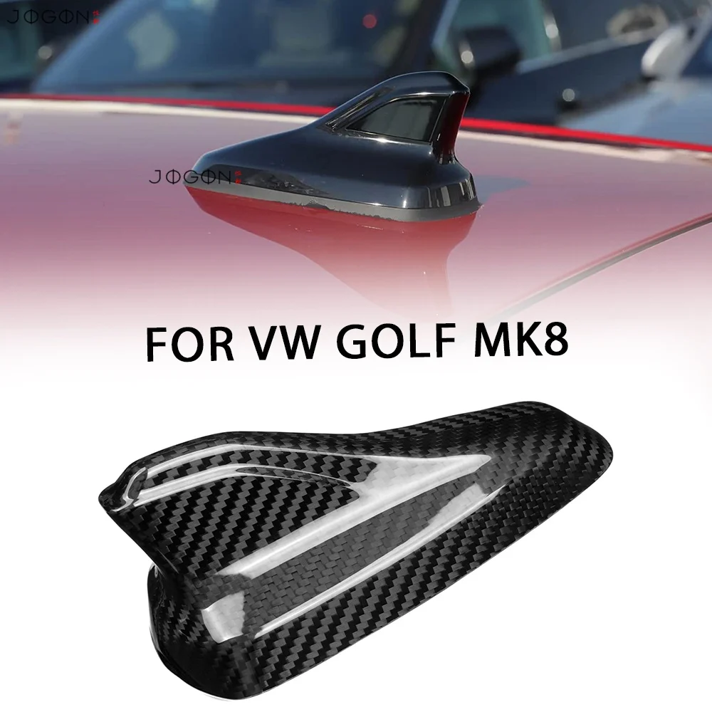 

For Golf MK8 2021 2022 2023 Real Carbon Fiber Roof Panel Shark Antennna Aerial Cover Protection Car Exterior Modification