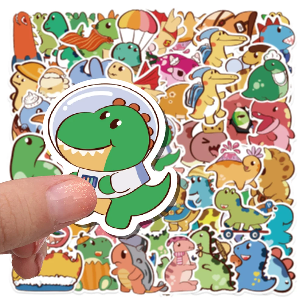 10/30/50 Uds. Pegatinas Kawaii de Dinosaurios Coloridos de Anime, Lindas Pegatinas Creativas de Dibujos Animados para Cuadernos, Teléfonos, Calcomanías de Graffiti, Juguetes