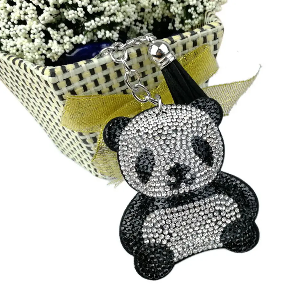 Panda Keychain Sleek Metal Keyring Functional Key Holder Organize Home Car Office Keys Easily Bag Handbag Backpack Hanging Charm